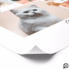 Custom Family & Pet Photo Collage Pet Theme Faux Canvas Print