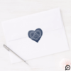 We Tied The Knot Rope Heart Nautical Navy & White Heart Sticker