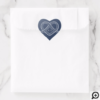 We Tied The Knot Rope Heart Nautical Navy & White Heart Sticker