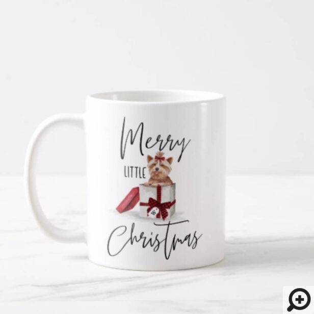 Merry Little Christmas Naughty Yorkshire Terrier Coffee Mug