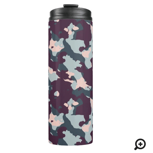 Purple & Pink Girly Army Camouflage Pattern Thermal Tumbler