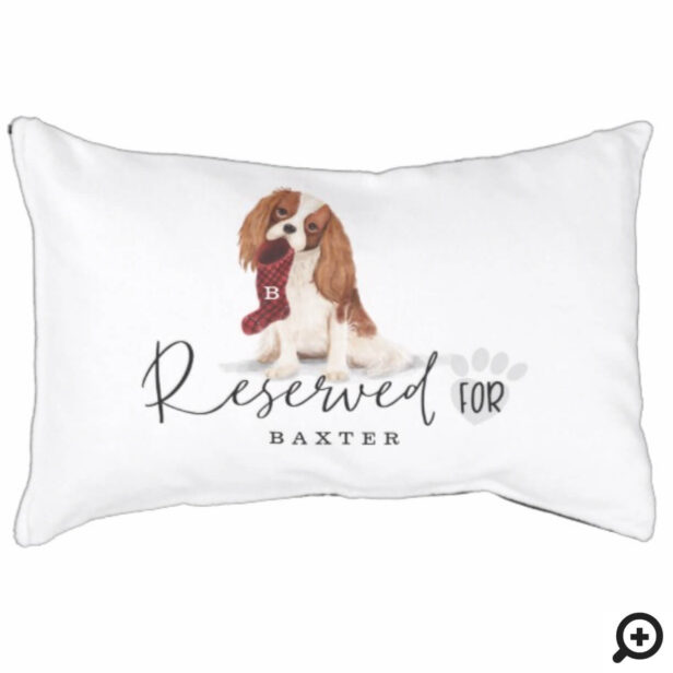 Naughty Watercolor Spaniel Dog Reserved For Pet Bed