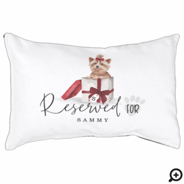 Naughty Watercolor Yorkshire Dog Reserved For Pet Bed