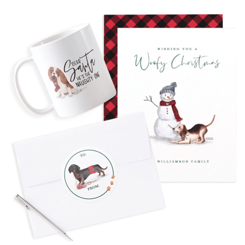 Naughty Dog Woofy Christmas Collection By Moodthology Papery
