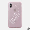 Hustle Trendy White Brush Script Floating Hearts Speck iPhone Case