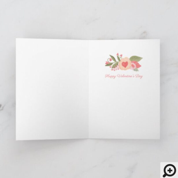I Love You Happy Valentine's Day Floral Watercolor Card
