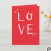 LOVE Red Modern Calligraphy Valentine Holiday Card