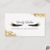 Beauty Gold Dusted Mascara Eye Lashes Luxurious Appointment Card