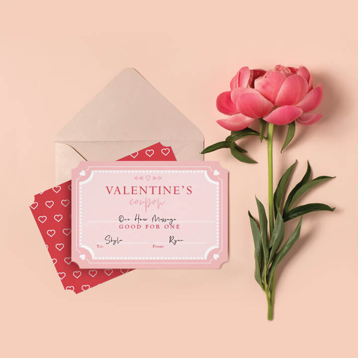 Cute and Fun Valentine's Day Custom Coupon By Moodthology Papery