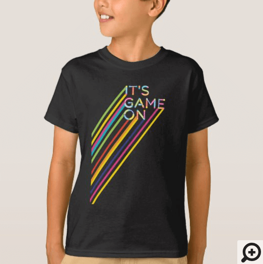 It's Game On Colorful Neon Laser Tag Team Uniform T-Shirt