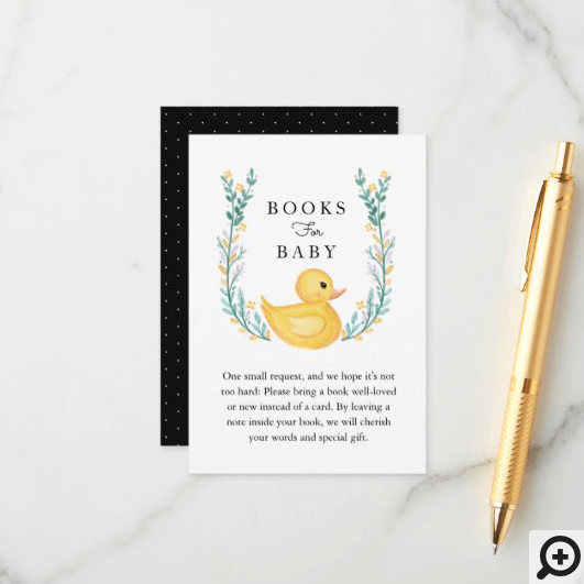 Rub-A-Dub-Dub Yellow Rubber Ducky Books For Baby Enclosure Card