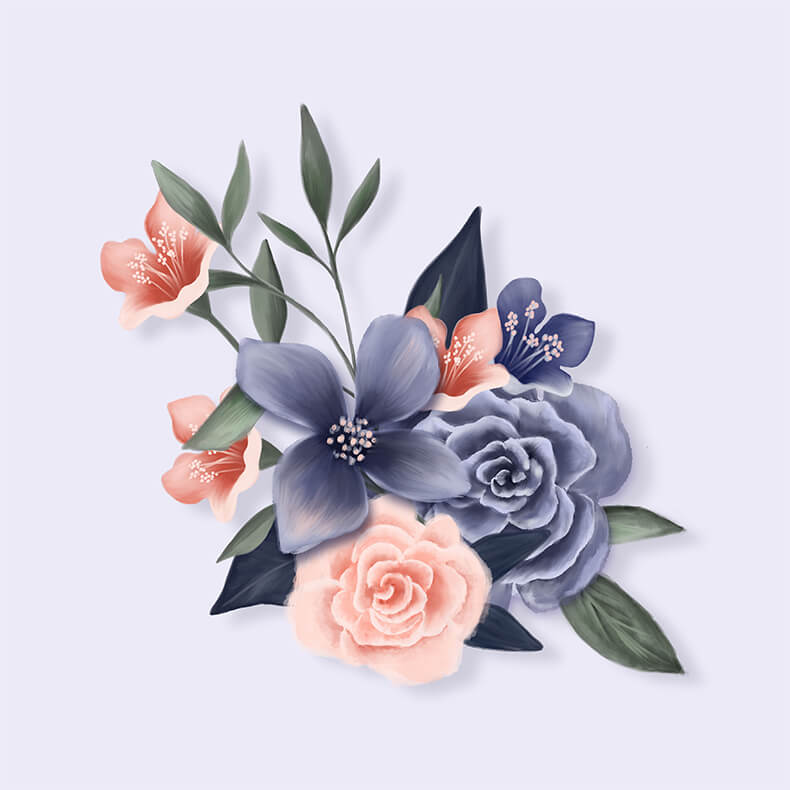 Dusty Rose Floral Wedding Collection By Moodthology Papery