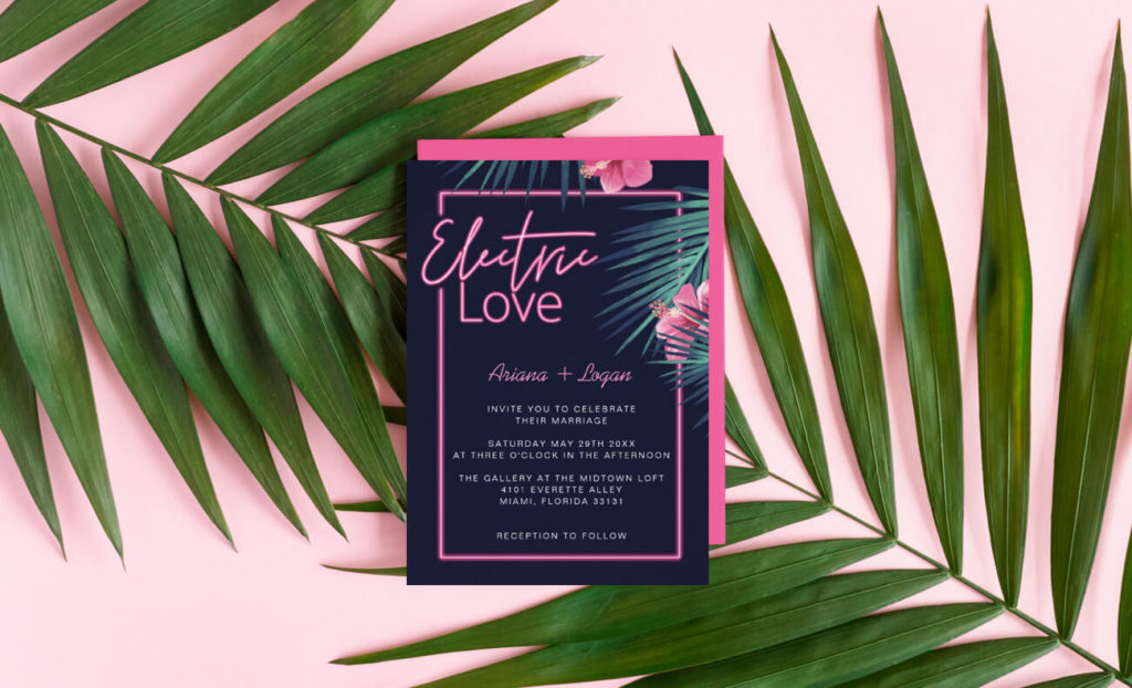 Electric Love Neon Wedding Collection By Moodthology Papery