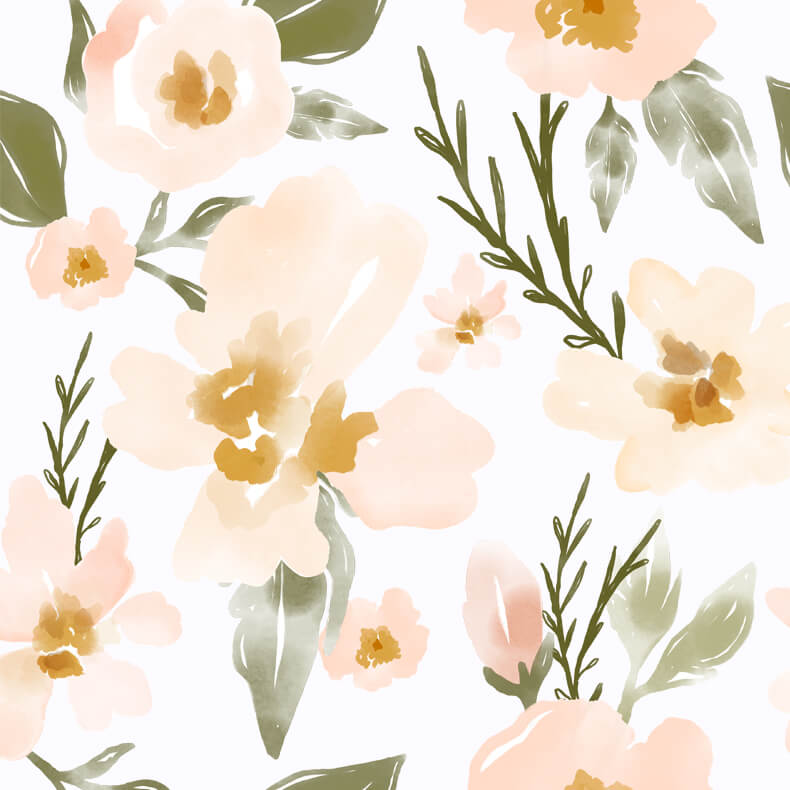 Gardenia Blush WatercolorWeddingCollection By Moodthology Papery