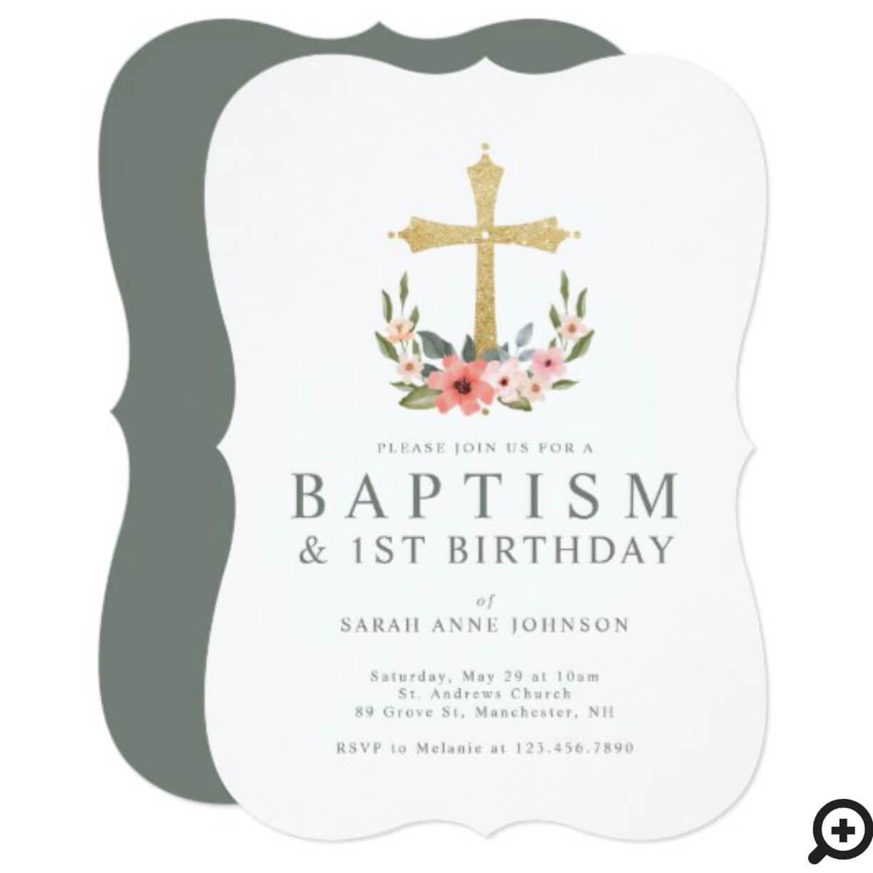 Wax seal stickers - cross christening baptism envelope adhesive wedding