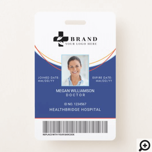 Blue Circle Design | Medical Photo ID & Logo Badge