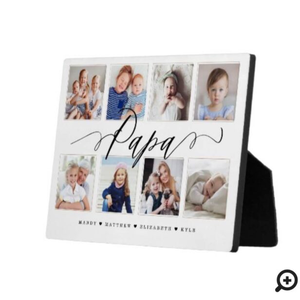Gift for Papa | Grandchildren Photo Collage Plaque