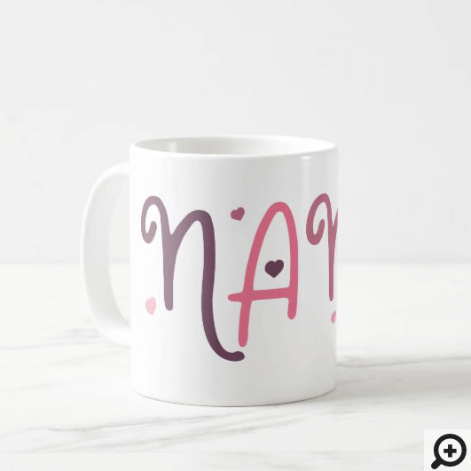 Love Nana Grandmother Typographic Hearts Coffee Mug