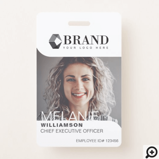 Modern & Trendy Business Professional Photo ID Badge