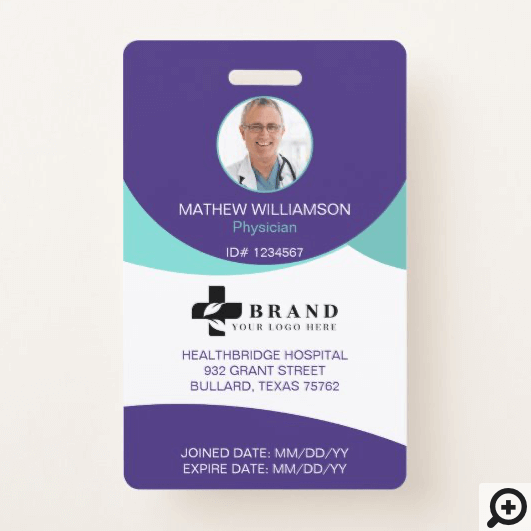 Purple Circle Design | Medical Photo ID & Logo Badge