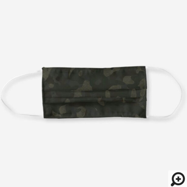 Textured Army Green Stylish Camouflage Pattern Cloth Face Mask