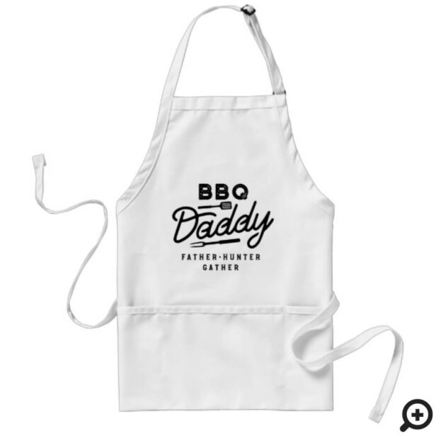 BBQ Daddy Father Hunter Gather | Barbecue Design Adult Apron