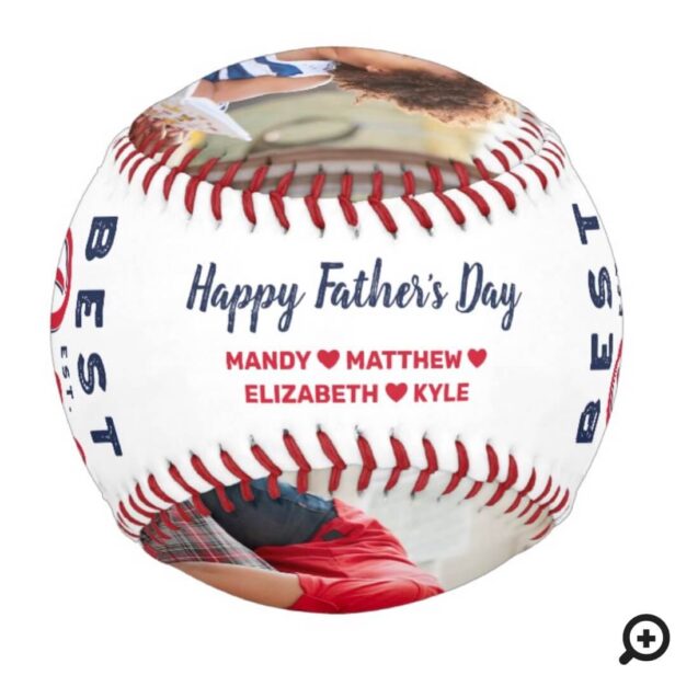 Best Dad Ever | Father's Day Photos & Monogram Baseball