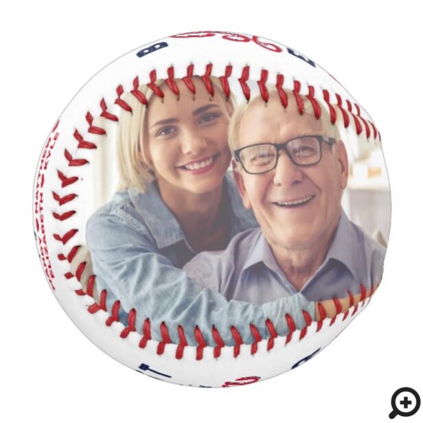 Best Papa Ever | Happy Birthday Photos & Monogram Baseball