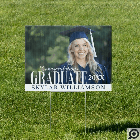 Congratulations to The Graduate Full Photo Modern Sign