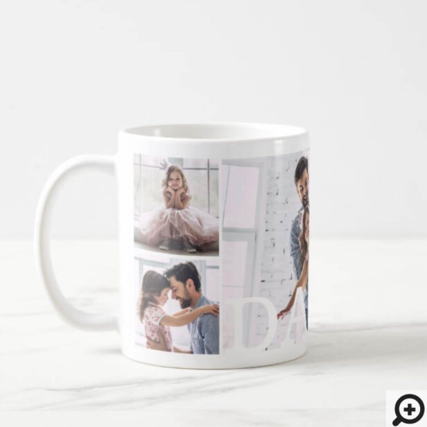 DAD Multiple Photo Collage & Custom Monogram Coffee Mug