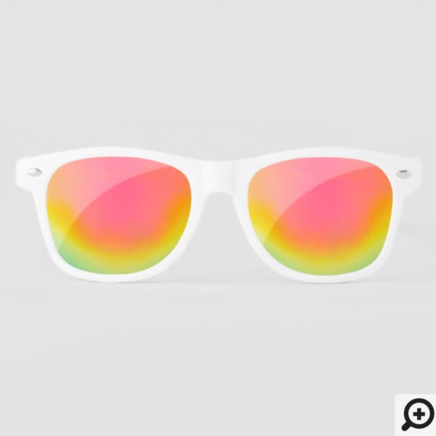 Fun Rainbow Pride Letters & Hearts Custom Year Sunglasses