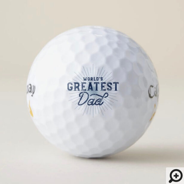 Gift For Dad | World's Greatest Dad Father's Day Golf Balls
