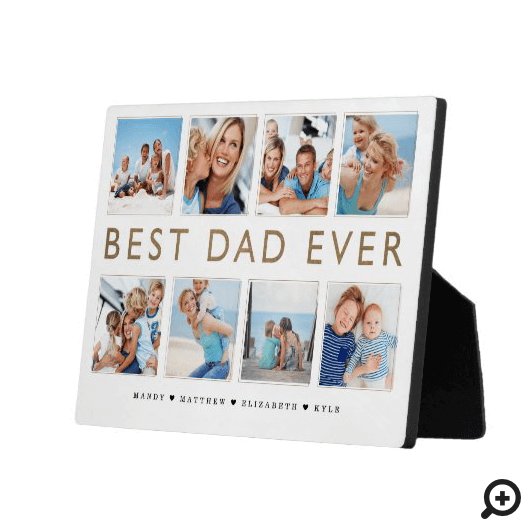 Gift for Dad | Best Dad Ever Photo Collage Plaque