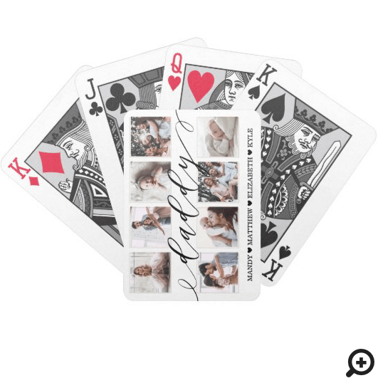 Gift for Father | Father's Day Photo Collage Daddy Bicycle Playing Cards