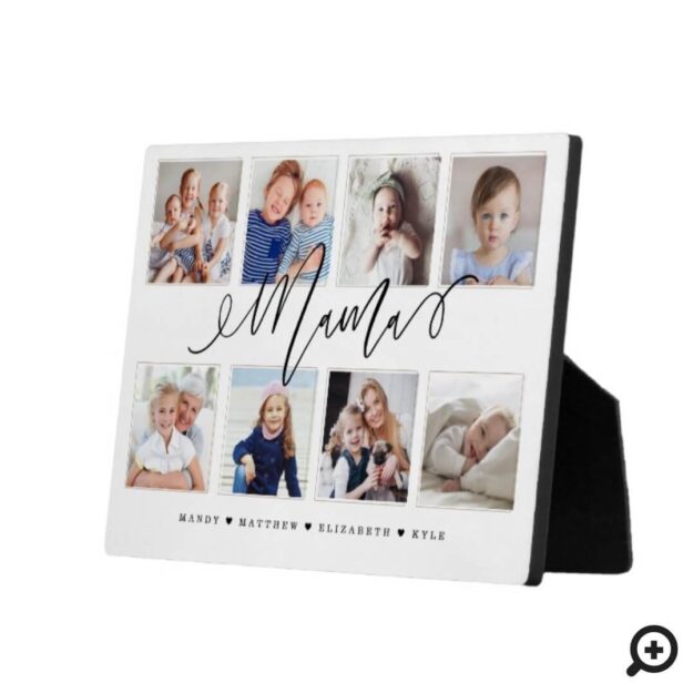 Gift for Mama | Grandchildren Photo Collage Plaque