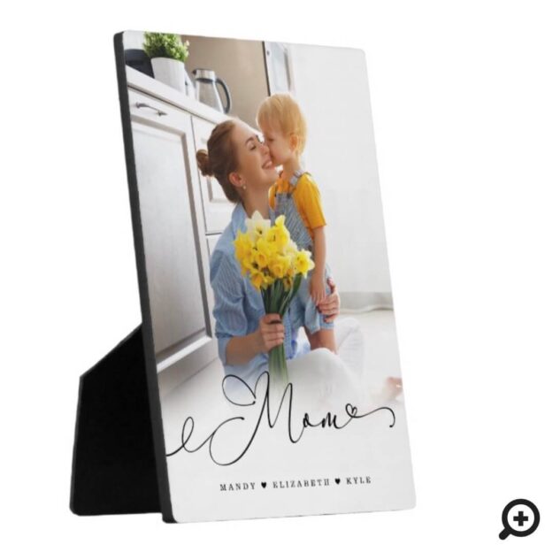 Gift for Mom | Mother's Day Full Photo Mom Script Plaque