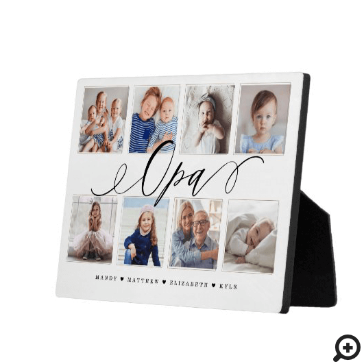 Gift for Opa | Grandchildren Photo Collage Plaque