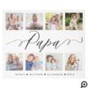 Gift for Papa | Grandchildren Photo Collage Fleece Blanket