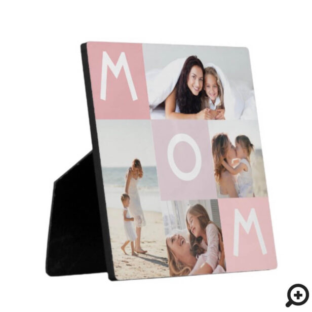 Happy Mother's Day Mom Modern Multi Photo Grid Plaque
