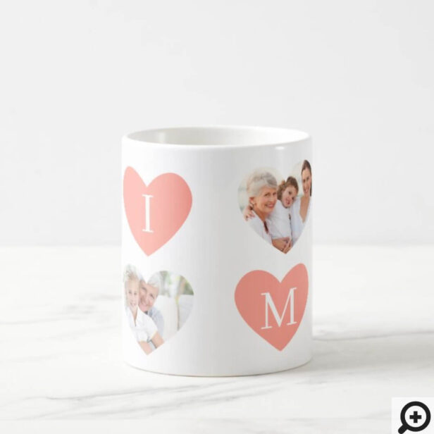 Love Mimi Grandmother Pink Heart Photos Collage Coffee Mug