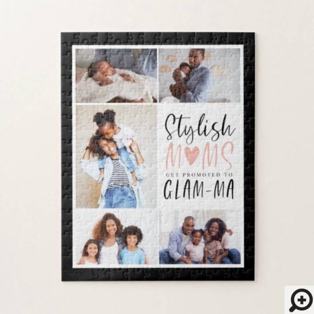 Stylish Moms Get Promoted To Glam-ma Photo Collage Jigsaw Puzzle