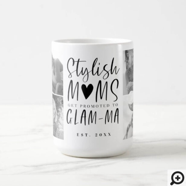 Stylish Moms Get Promoted To Glam-ma Photo Collage Magic Mug