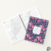 Blush Pink Rose Florals & Sage Leaf Foliage Recipe Notebook