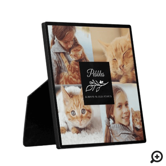 Always In Our Hearts Pet Floral Photo Collage Plaque