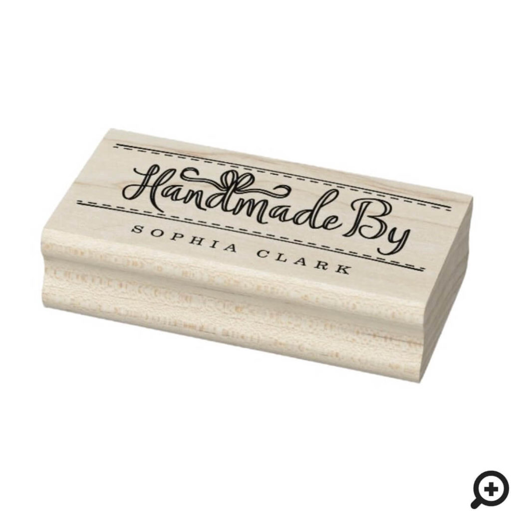 Handmade Handcrafted Ribbon & Sewing Tailor Rubber Stamp - Moodthology ...