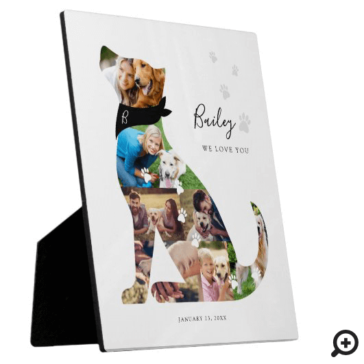 Loving Memory Dog Photo Collage Pet Memorial Plaque