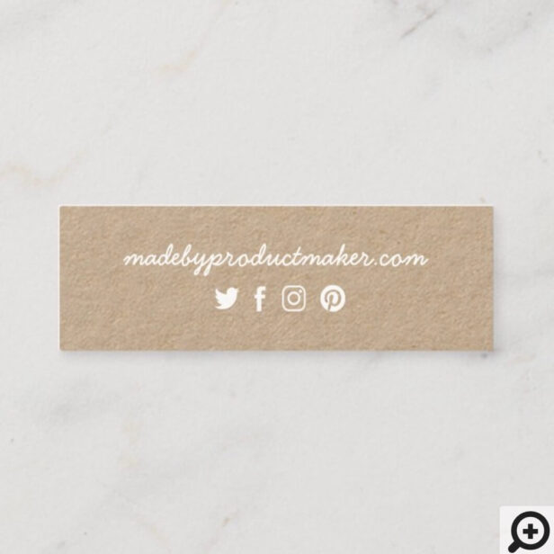 Made With Love Custom Name & Social Media Mini Business Card