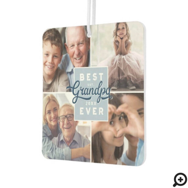 Best Grandpa Ever Custom Four Photo Family Collage Air Freshener