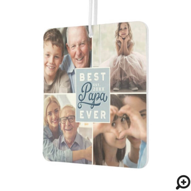 Best Papa Ever Custom Four Photo Family Collage Air Freshener
