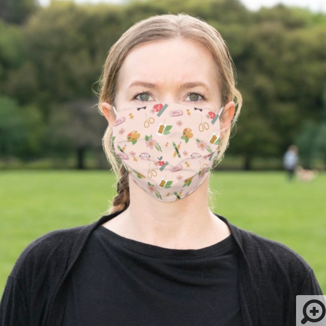 Fun Back To School Teacher School Supplies Pattern Cloth Face Mask